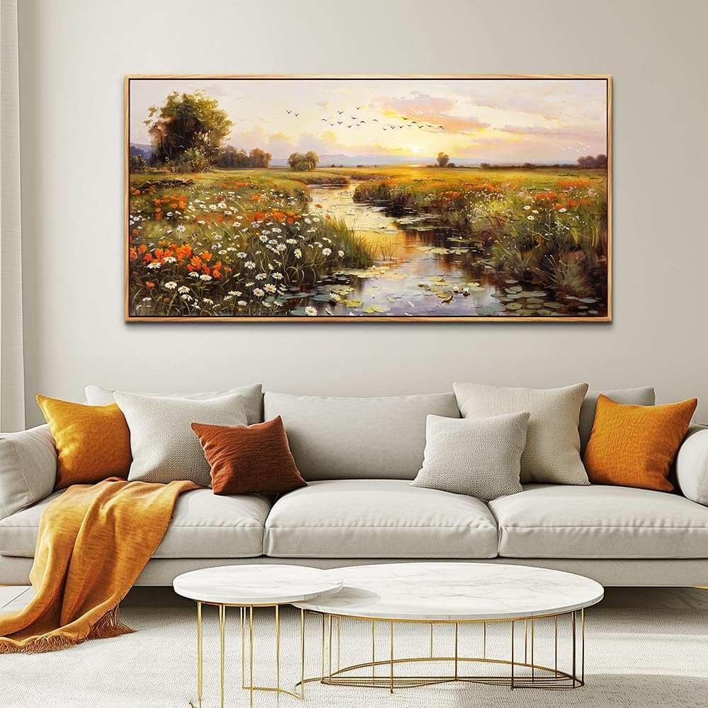 PHAOHUAXM Large Canvas Wall Art For Living Room Wall Decor For Bedroom Watercolour Painting Office