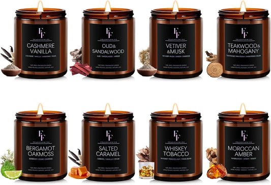 Scented Candles Set, Soy Wax Candles 8 Pack 56 Oz Aromatherapy Candles Gift Set for Women Men