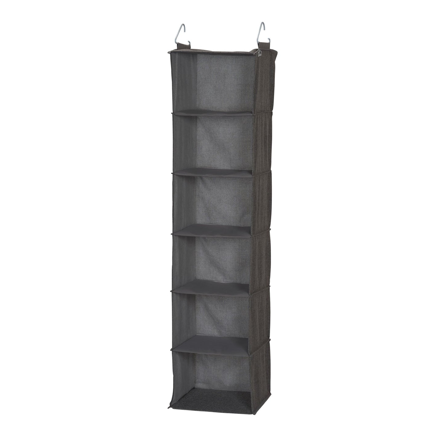 Household Essentials 6-Shelf Linen Hanging Closet Organizer, Gray