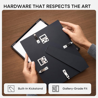 Homeforia 9x12 Picture Frame Black, High End Metal 9 x 12 Poster Frames with Mat 7 by 10 inch