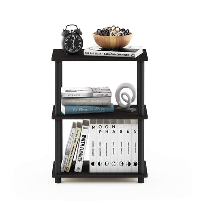 Furinno TURN-N-TUBE Storage Shelves, 3-Tier Book Shelf, Corner Shelf, Toolless Open Shelves, for