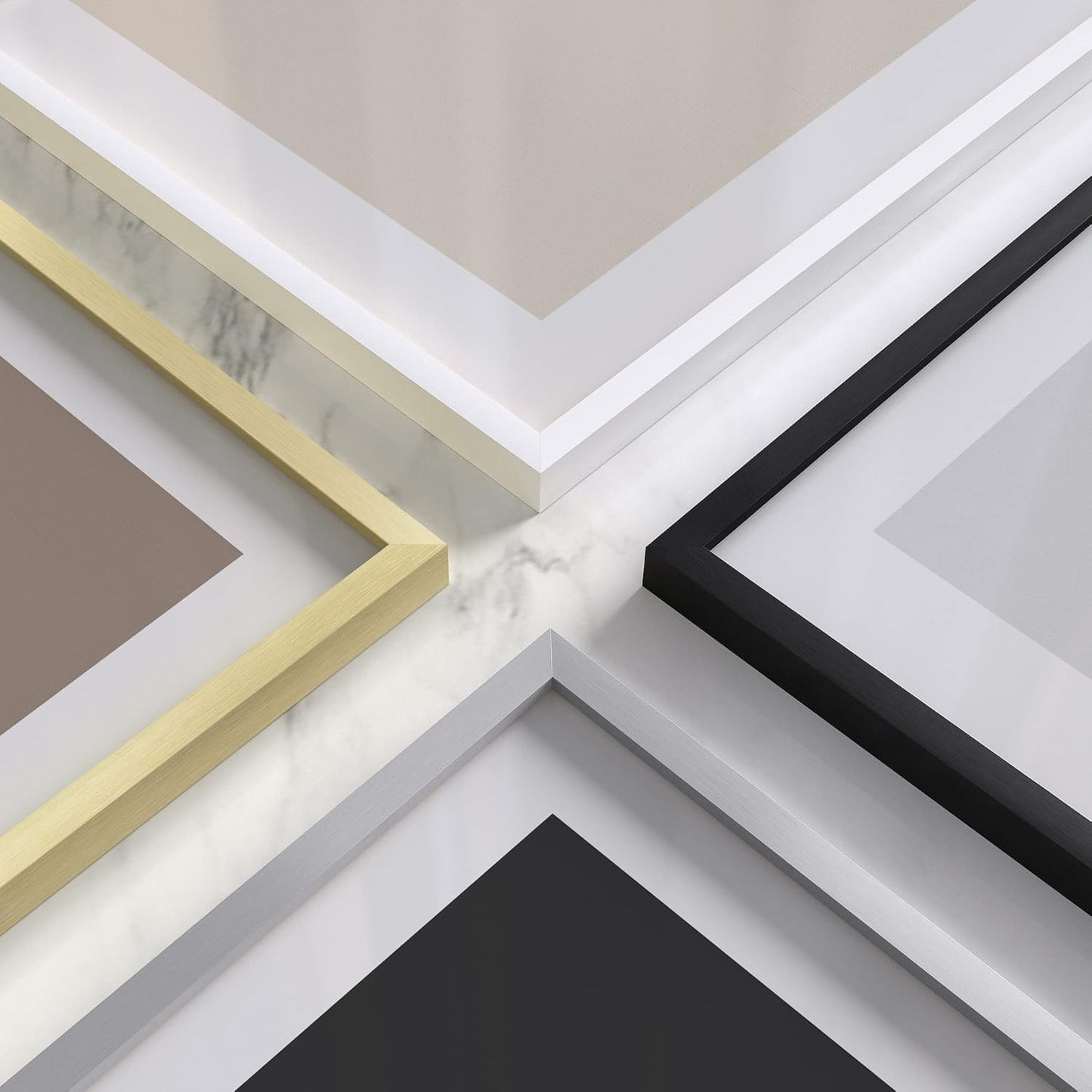 HAUS AND HUES 11x17 White Metal Picture Frames - Features Premium Aluminum, Vertical & Horizontal