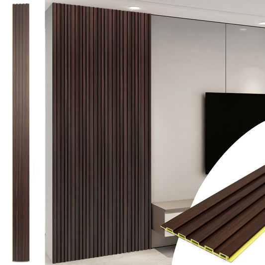 Art3d WPC Wainscoting Panels, 16-Pack 48 x 6 Inch 3D Wall Accents for Interior Wall Decor, Living