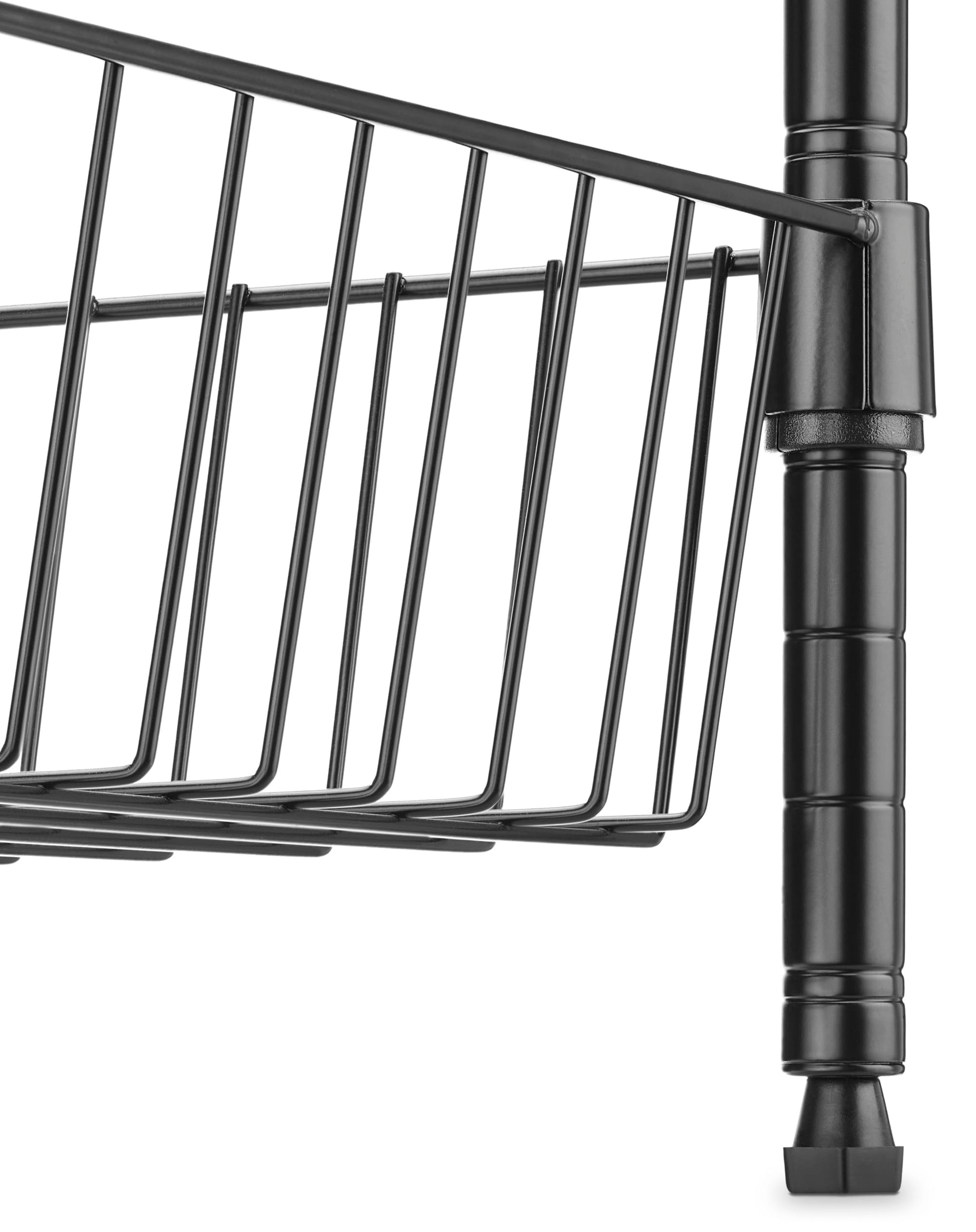 Whitmor 2 Tier Metal Storage Shelves, Heavy Duty Shelf with Basket, 350 lbs Capacity per Shelf, 700