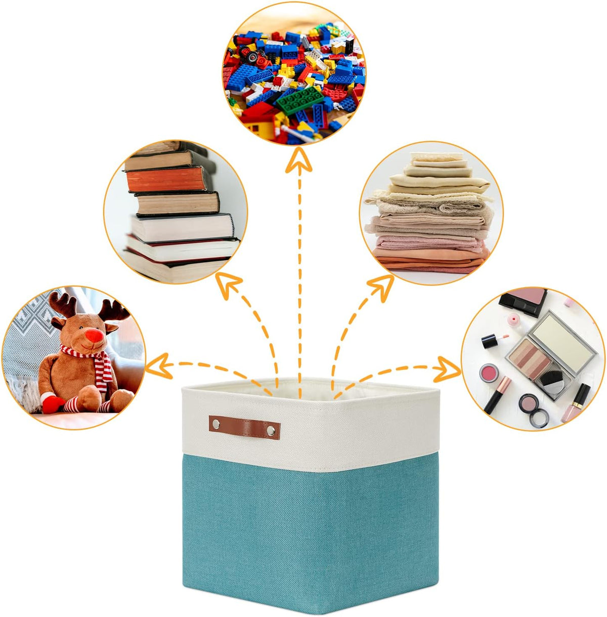DULLEMELO Square Storage Cubes Baskets for Gifts Empty, 12 inch Cube Stroage Bins Linen Closet