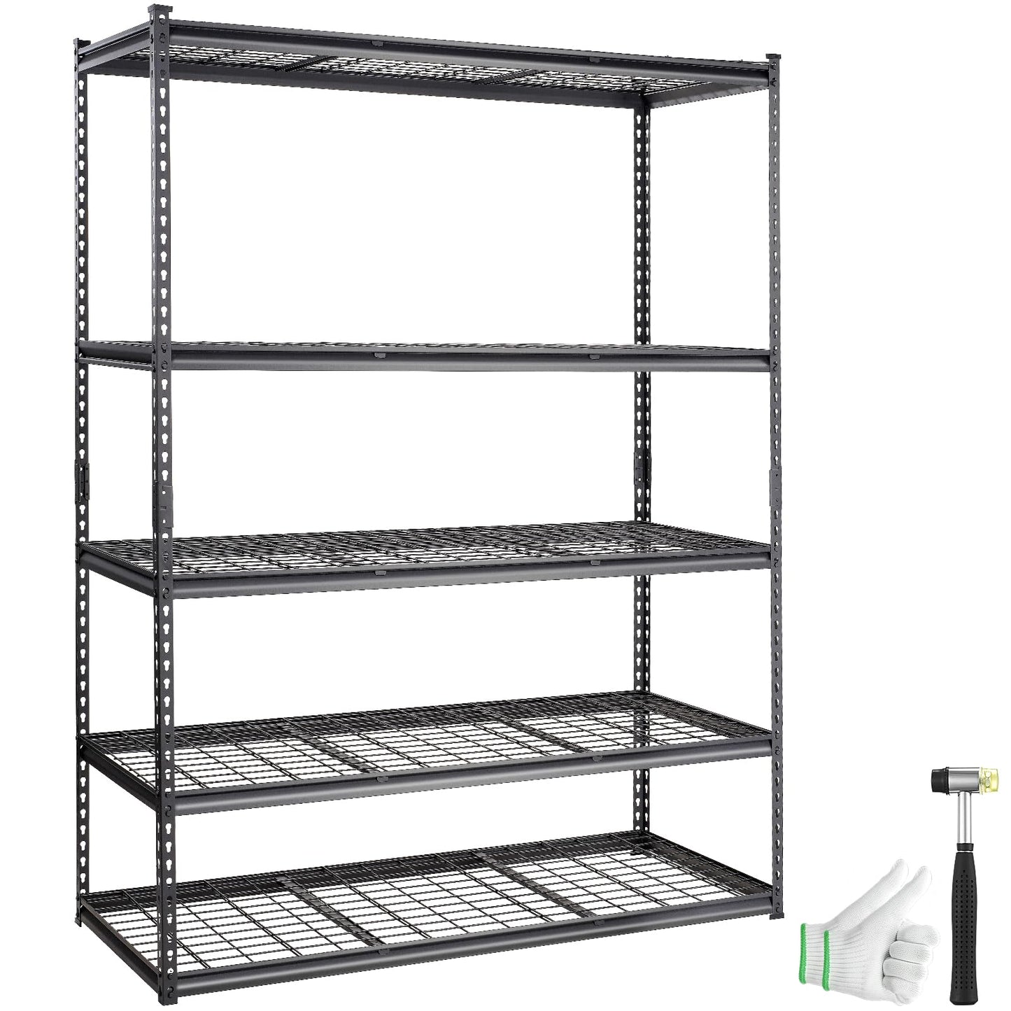 VEVOR Storage Shelving Unit 5-Tier Adjustable 2000 lbs Capacity 60"x24"x78"