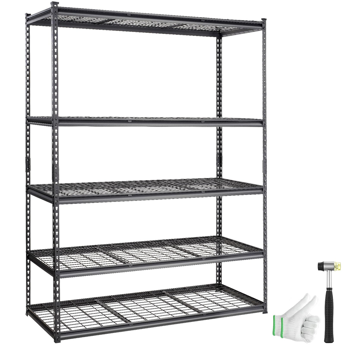 VEVOR Storage Shelving Unit 5-Tier Adjustable 2000 lbs Capacity 60"x24"x78"