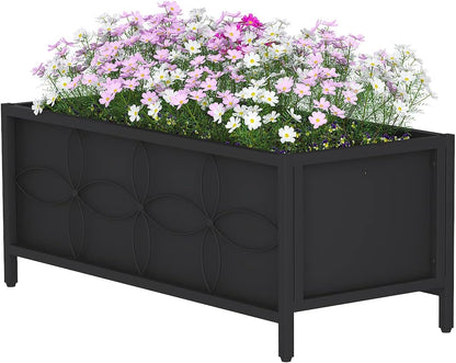 Zhongma Sturdy Raised Garden Bed with Inner Fabric Liners for Vegetables Flower, Planter Box for