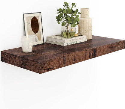 Heimlove Bathroom 12'' Deep Floating Shelves for Wall - Shelf Over Toilet Wall Mounted Farmhouse 24