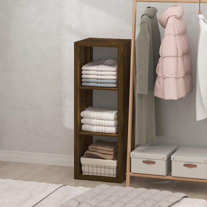 Furinno Cubic Extra Thick 3-Cube Closet Organizers and Storage, Amber Pine