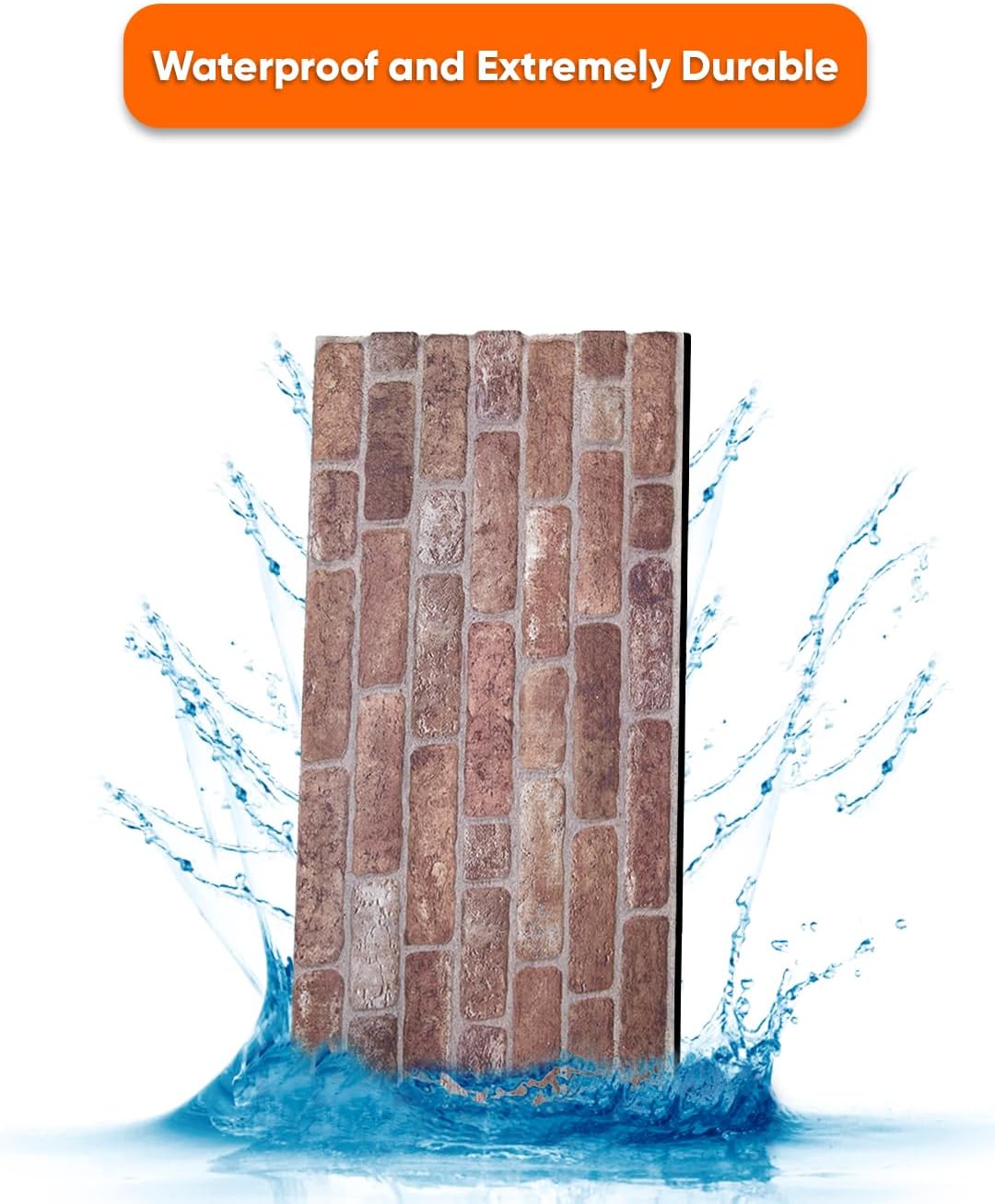 IZODEKOR 3D Wall Panels Brick Effect - Cladding, Stone Look, Styrofoam Facing for Living Room