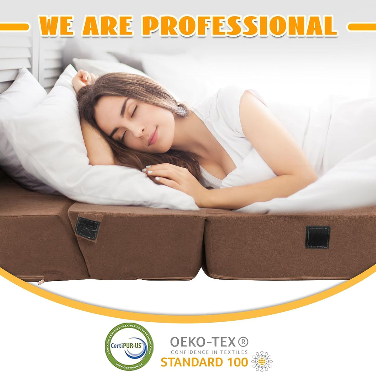jela Foldable Sofa Bed Large Soft Foam Convertible Sleeper Chair Luxury Miss Fabric Fold Out Chair
