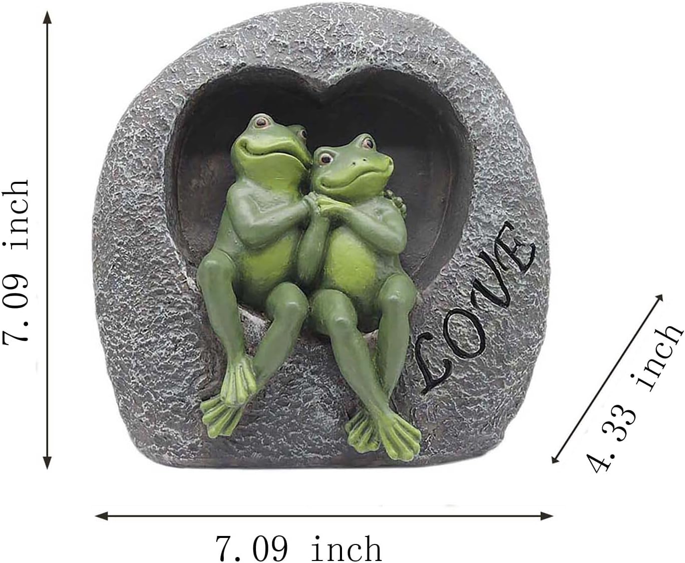 Artisan Flair Lover Frog Statues for Garden - Resin Frogs Couple Figurines Romantic - Yard Animal
