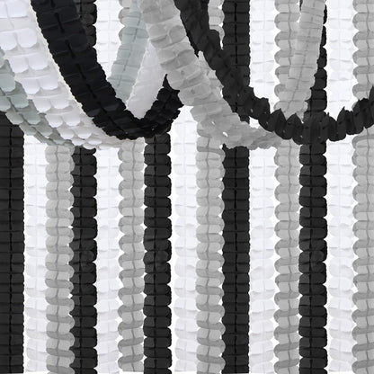 Black White-Silver Party-Decorations Streamers Garland - 157Ft Graduation Four-Leaf Clover Hanging