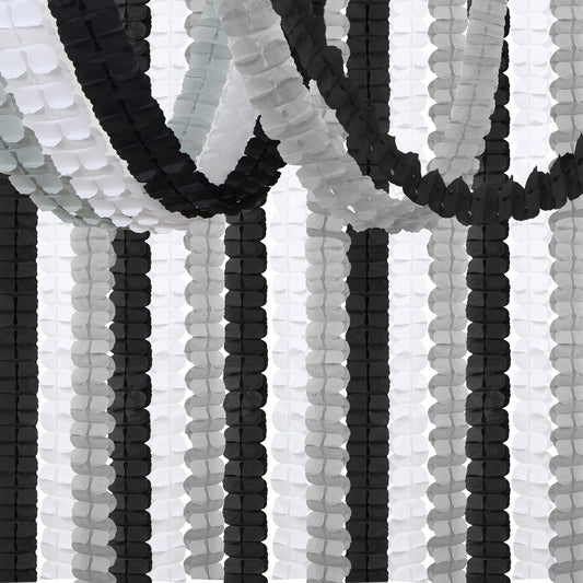 Black White-Silver Party-Decorations Streamers Garland - 157Ft Graduation Four-Leaf Clover Hanging