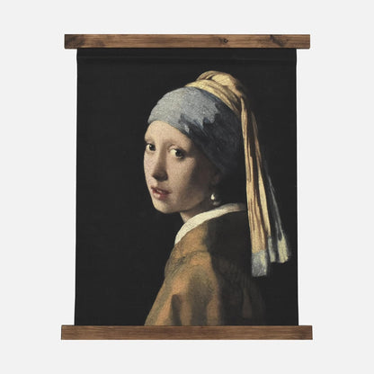 American Art Decor Girl with a Pearl Earring Tapestry Vintage Hanging Canvas Wall Art by Johannes