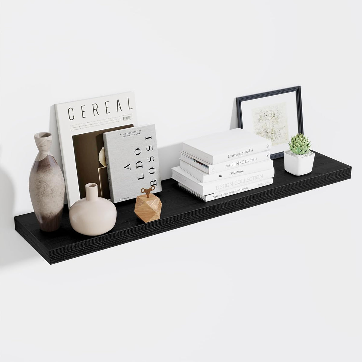 Fun Memories 10 Inch Deep Shelves, Floating Shelves for Wall 48 Inches Long, Wood Floating Shelves
