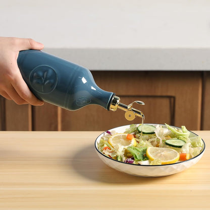 Sweejar 16 Oz Ceramic Olive Oil Dispenser Bottle, Oil Dispenser for Kitchen with Gravity Spout