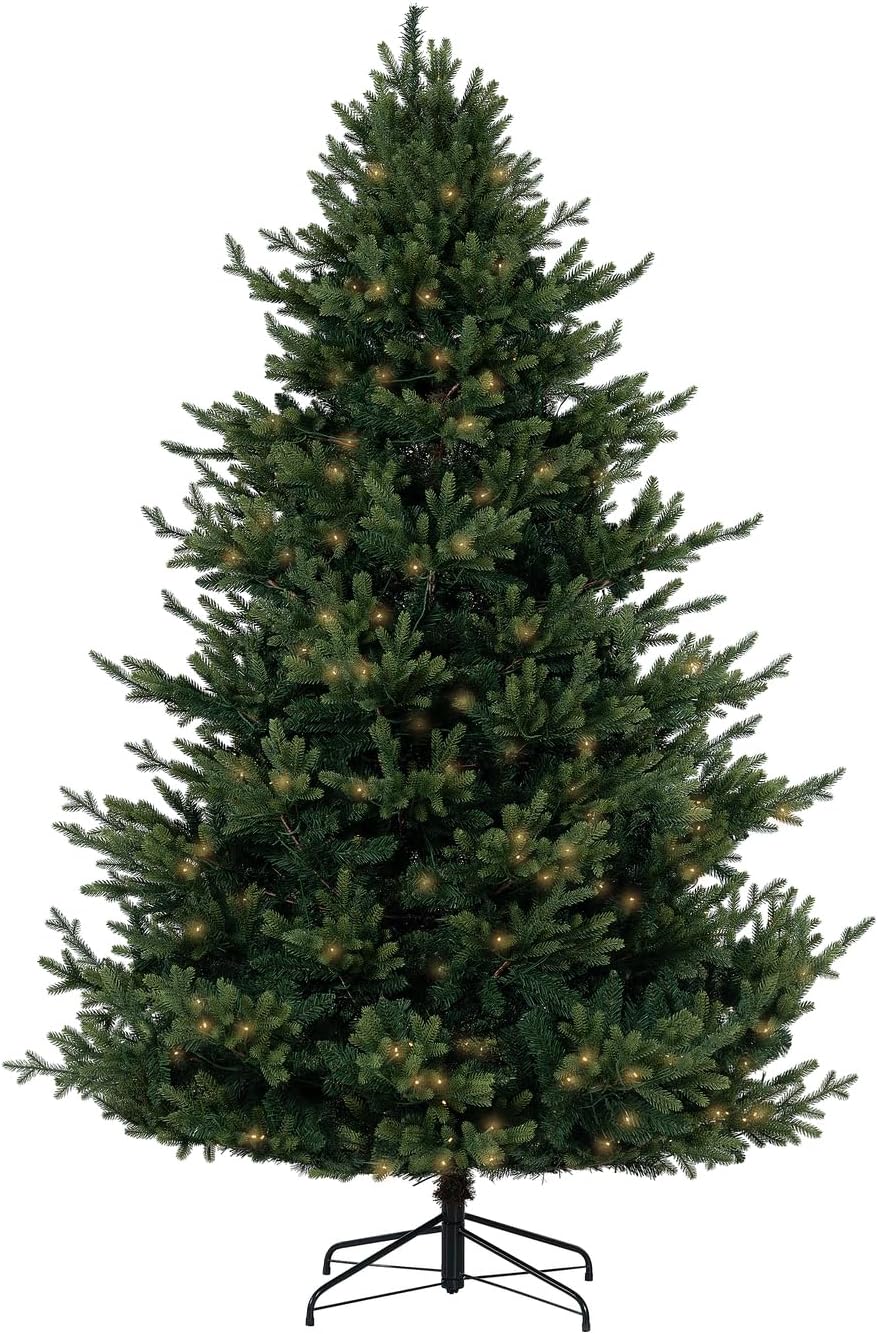 Naomi Home 6.5ft Traditional Christmas Tree with Lights Realistic Classic Christmas Tree Prelit