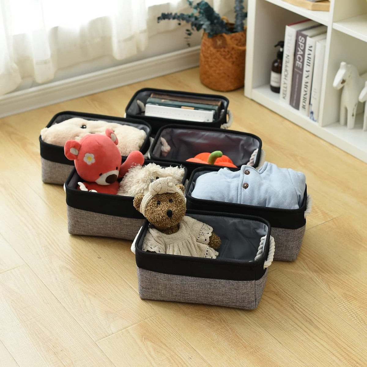 Fabric Storage Cubes - Closet Storage Bins Storage Baskets for Organizing with Handles Organization
