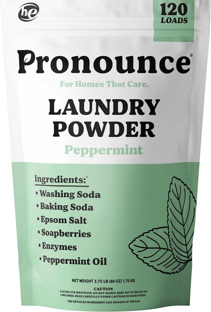 Pronounce Laundry Detergent Powder Alternative | Non-Toxic, Eco-Friendly, Natural for Sensitive