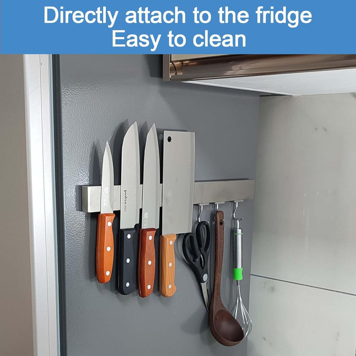 14 Inch Magnetic Knife Holder for Refrigerator - Knife Magnetic Strip for Fridge with Magnetic
