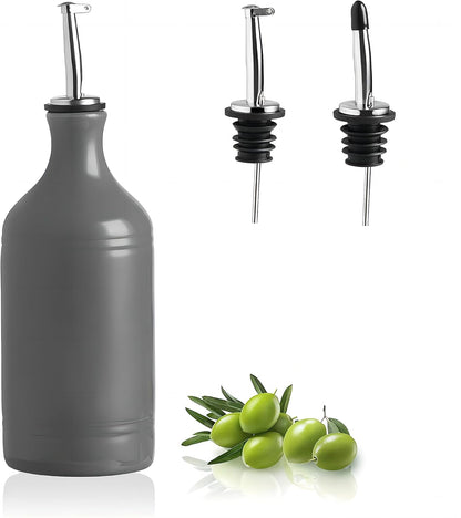 Sweejar Ceramic Olive Oil Dispenser Bottle, Opaque Oil Cruet Protects Oil to Reduce Oxidation