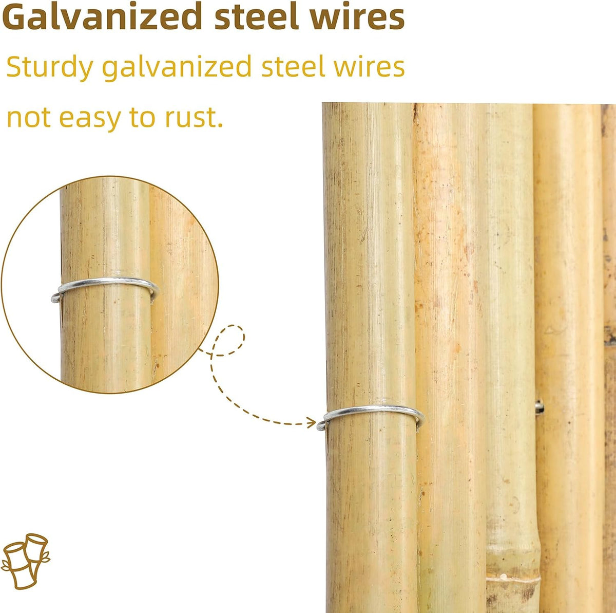 Natural Bamboo Fence, 4 ft x 6 ft Bamboo Fencing Screen for Garden, Rolled Privacy Fence Screen for