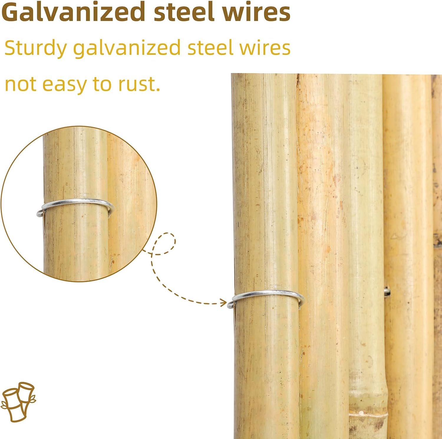 Natural Bamboo Fence, 4 ft x 6 ft Bamboo Fencing Screen for Garden, Rolled Privacy Fence Screen for