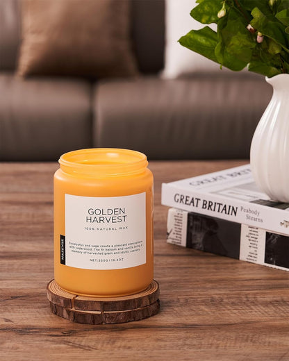 M&SENSE Fall Harvest Scented Candles, 19.4oz 110 Hours Large Natural Soy Long Lasting Slow Burning