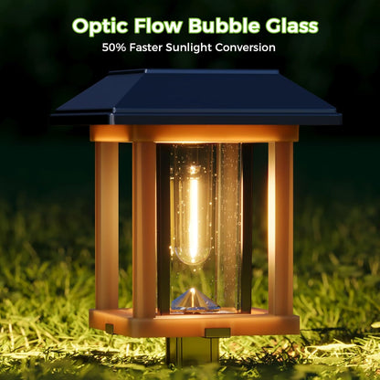 XMCOSY+ Solar Pathway Lights Outdoor Waterproof IP65 - Dual-Tone 25 LM LED Solar Garden Lights for
