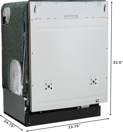 KoolMore KM-DW2445-PR 24 in. Panel Ready 14 Place Settings 45 DB Dishwasher in Stainless-Steel, UL