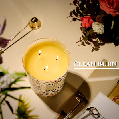 HomeLights 3-Wick Candles for Home Scented - 34oz Soy Wax Blend Candle Long-Lasting Fragrance