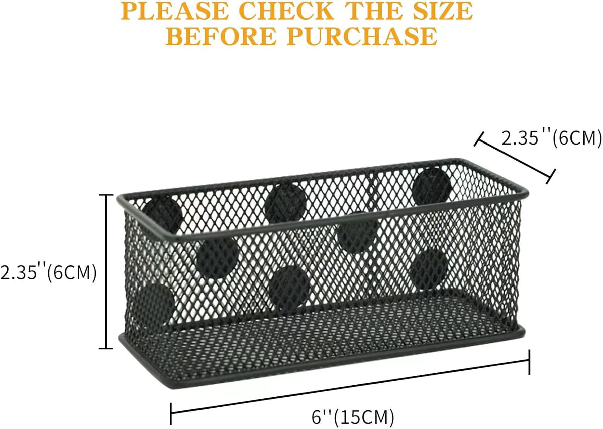 Neudeco Magnetic Locker Organizer and Accessories，Wire Mesh Magnetic Storage Basket ,Magnetic