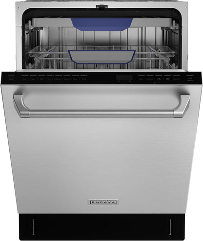 Empava 24 Inch Built-in Dishwasher, Stainless Steel Tub, 15 Place Settings 8 Wash Cycles, 3 Racks