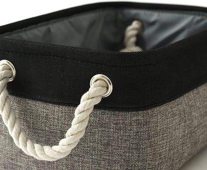 TheWarmHome Storage Basket for Organizing - 12x8x5.2 inch Small 6 Pack Collapsible Storage Bin for
