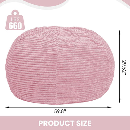 Large Bean Bag Chair, 6FT Giant Beanbag Chairs with Memory Foam Filled, Bean Bag Chairs for Adults