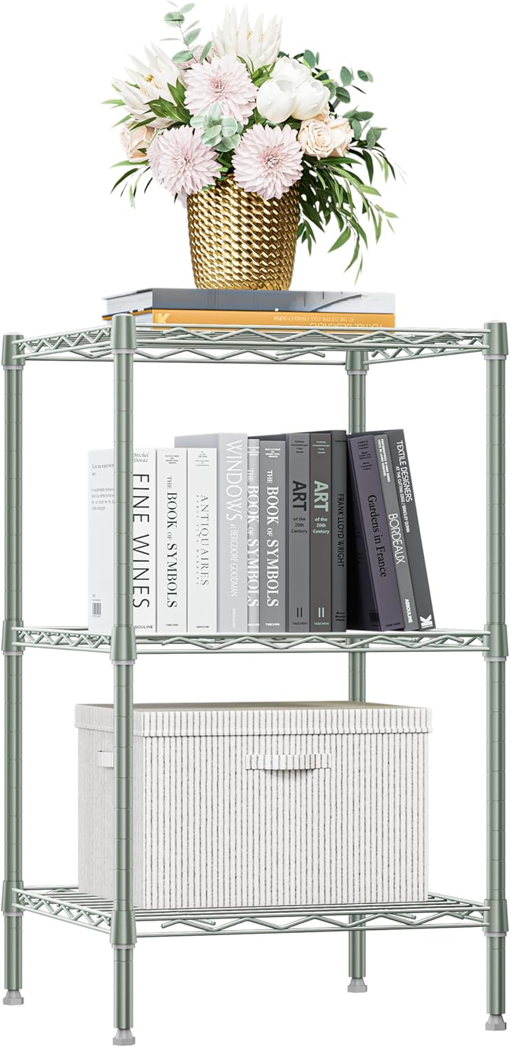 750 lbs 3-Shelf Storage Shelves Wire Shelving Unit Standing Metal Rack for Small Places Narrow Wire