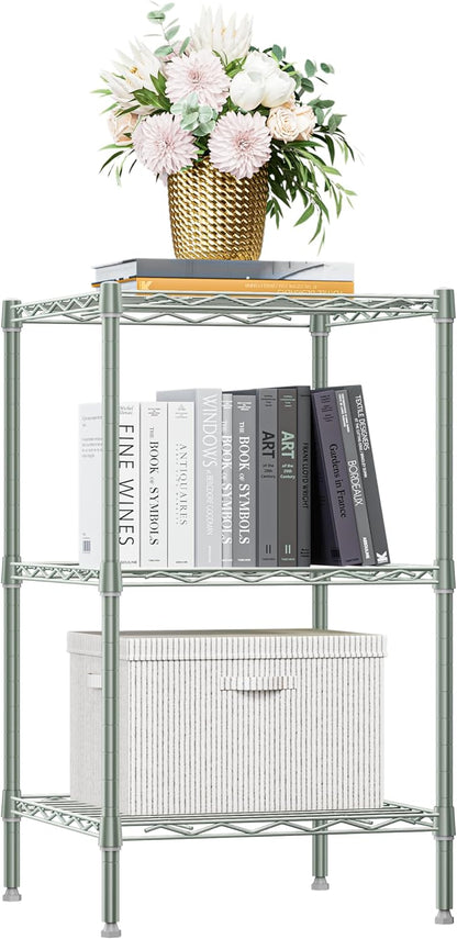 750 lbs 3-Shelf Storage Shelves Wire Shelving Unit Standing Metal Rack for Small Places Narrow Wire