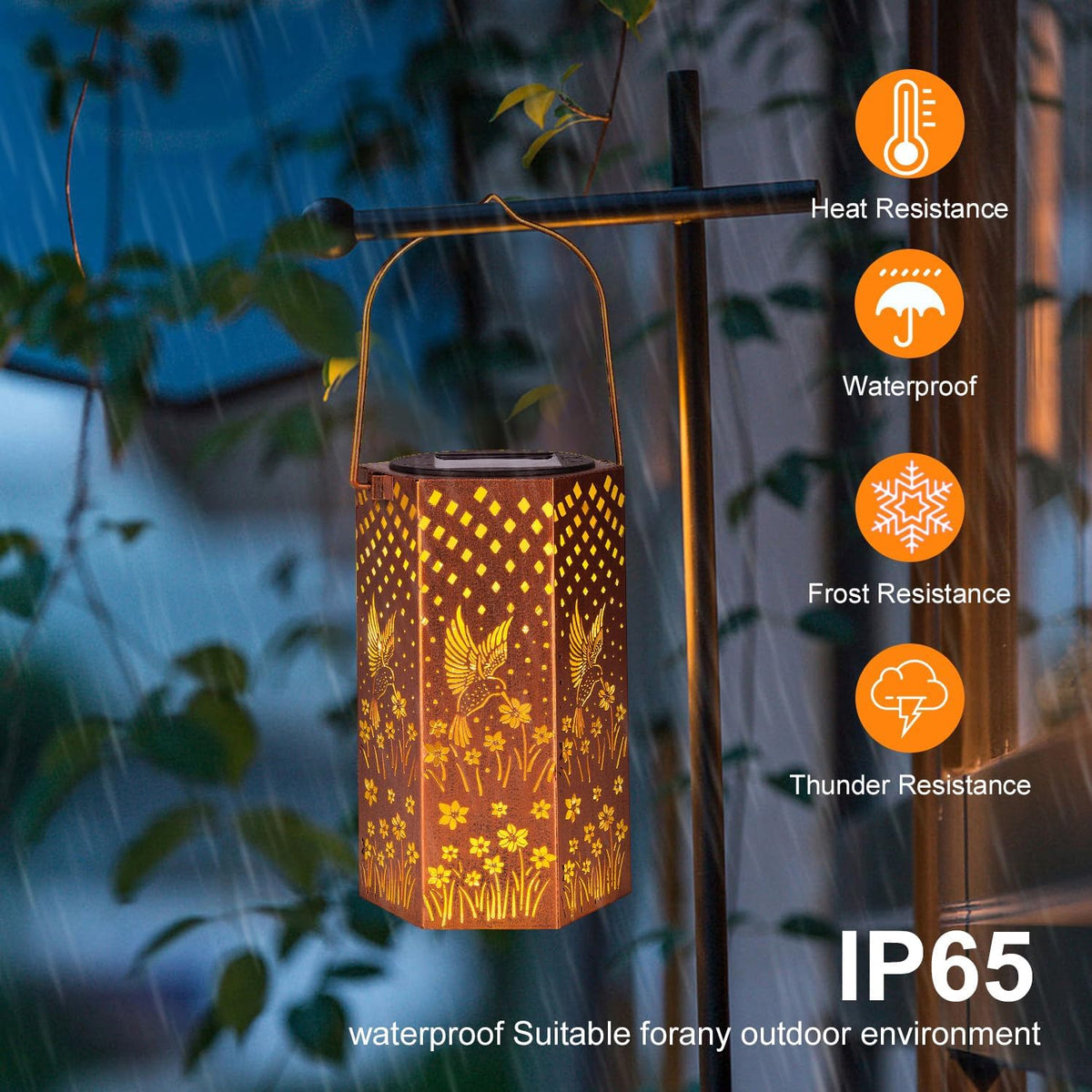 2 Pack Hummingbird Solar Lanterns Outdoor Waterproof - Birthday Gifts for Women, Men, Mom, Solar