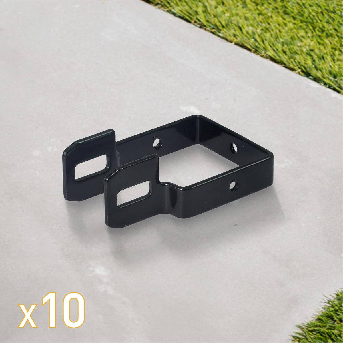 Fencer Wire Heavy Duty Garden Fence Bracket Set, 10 Pieces Metal Steel Connectors for Post and