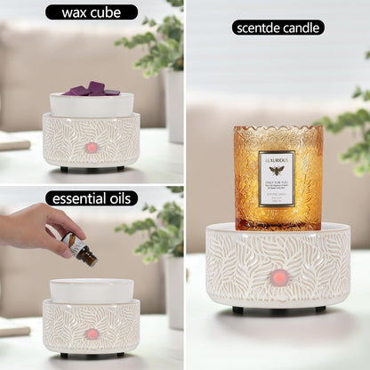 Electric Wax Melt Warmer 4-in-1 Candle Warmer for Scented Wax Melter Cute Ceramic Fragrance Wax