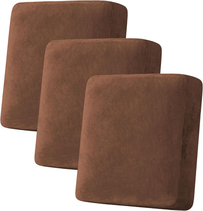 H.VERSAILTEX Velvet Stretch Couch Cushion Cover Plush Cushion Slipcover for Sofa Cushion Furniture