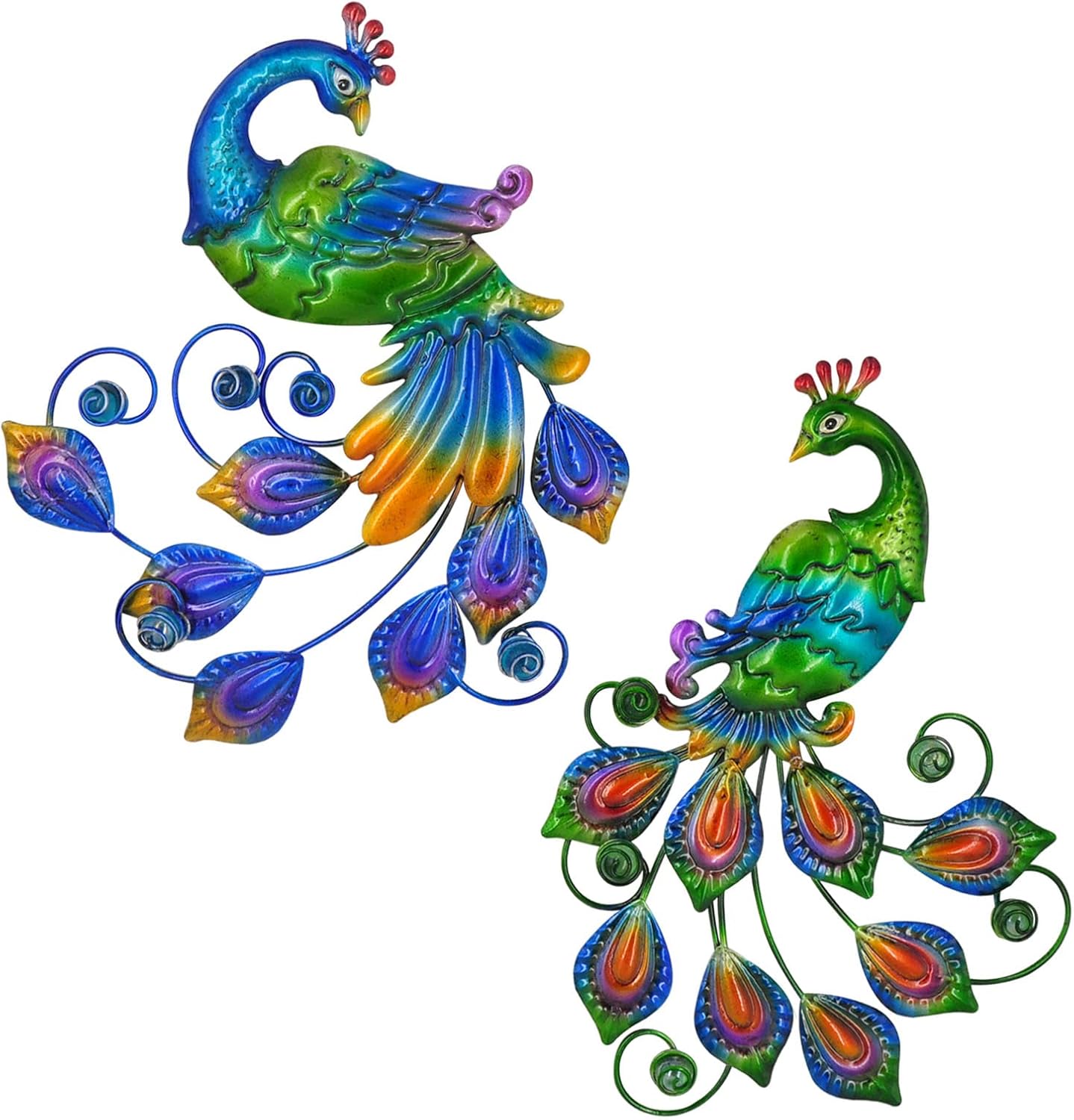 Tuokiuhn Metal Peacock Bird Wall Art Bird Wall Decor Outdoor Wall art Suitable for Outdoor Metal