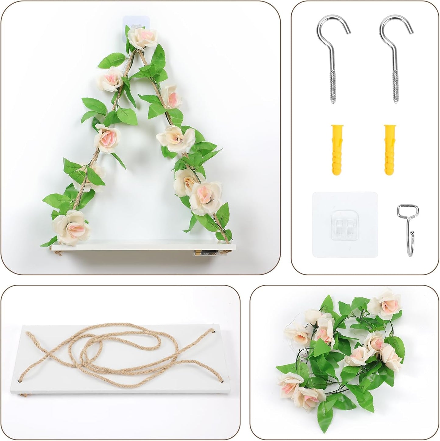 Floating Shelves for Wall,Plant Wall Decor,Hanging Shelf,Cottage Core Decor,Room Decor