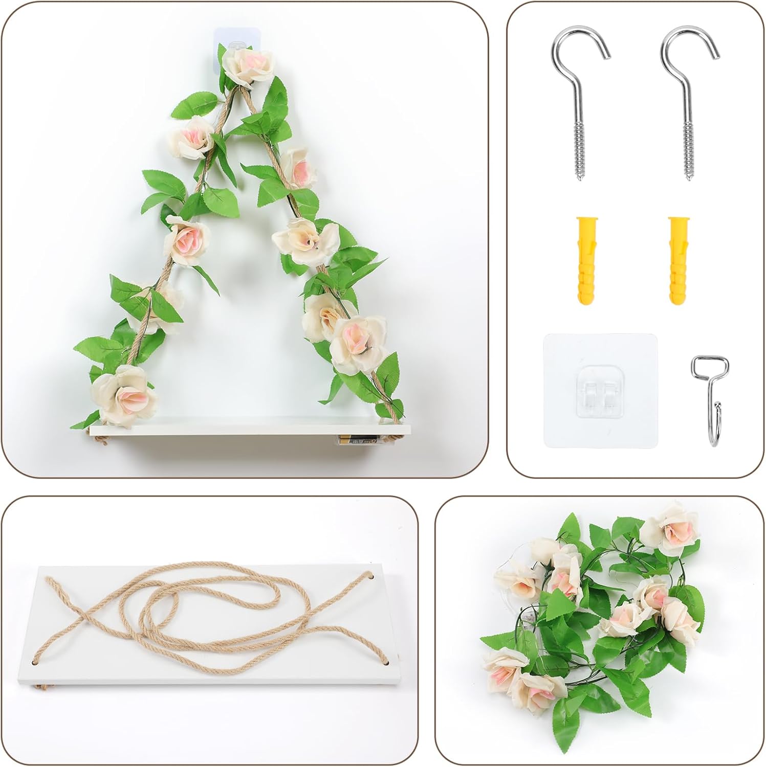 Floating Shelves for Wall,Plant Wall Decor,Hanging Shelf,Cottage Core Decor,Room Decor