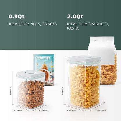 Pop Airtight Containers for Food Storage, Leakproof Air Tight Containers Pantry Storage Containers