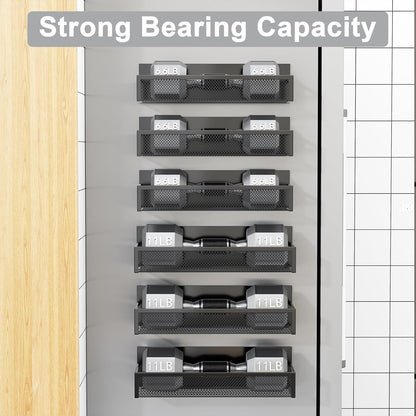 Magnetic Spice Rack for Refrigerator, 6 Pack Magnetic Shelf, Fridge Magnet Organizer with Moveable