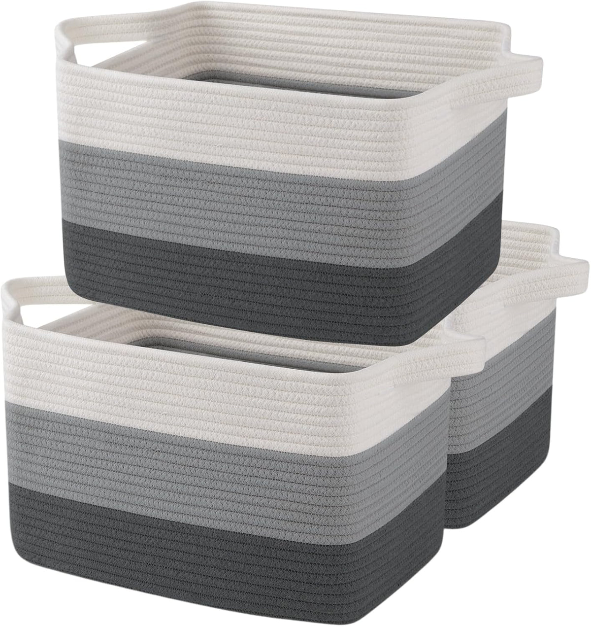 OIAHOMY Storage Basket, Woven Baskets for Storage, Cotton Rope Basket for toys,Towel Baskets for