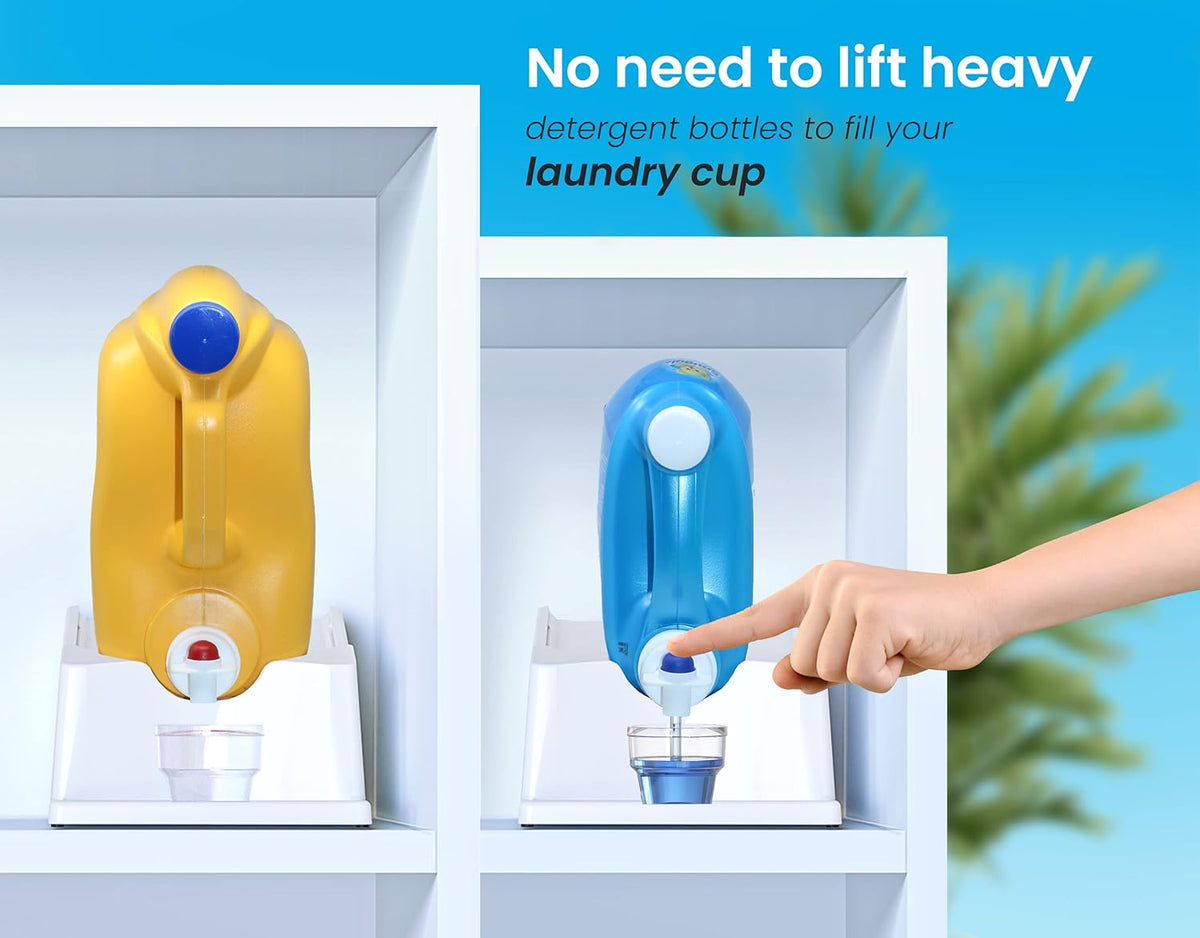 TidyFriend Liquid Laundry Detergent Holder Stand with Drip Tray & Rubber-Grip Feet, Stand for